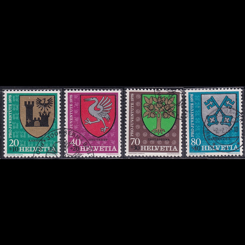 

Prangko Switzerland 1978 - Pro Juventute - Municipal Coat of Arms