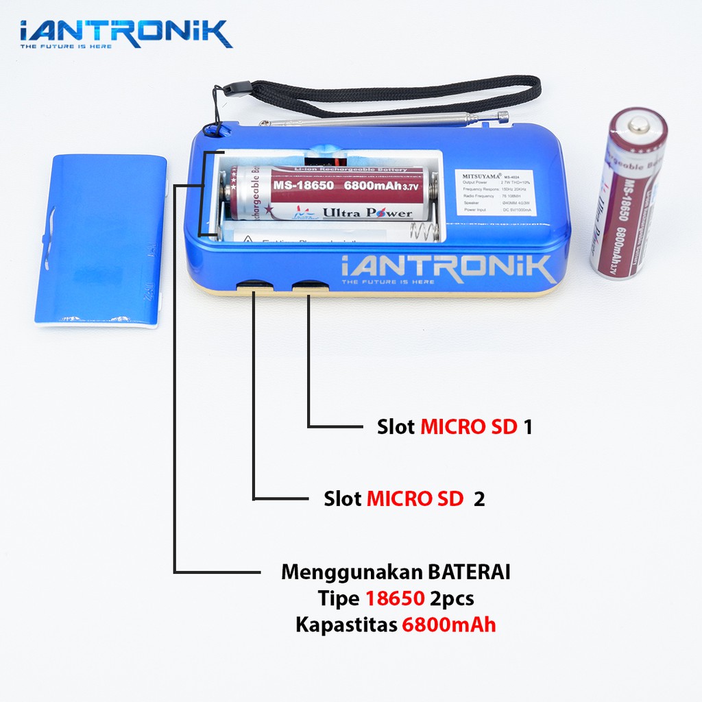 Speaker RADIO FM Portable USB MEMORY &amp; POWERBANK MITSUYAMA MS-4024