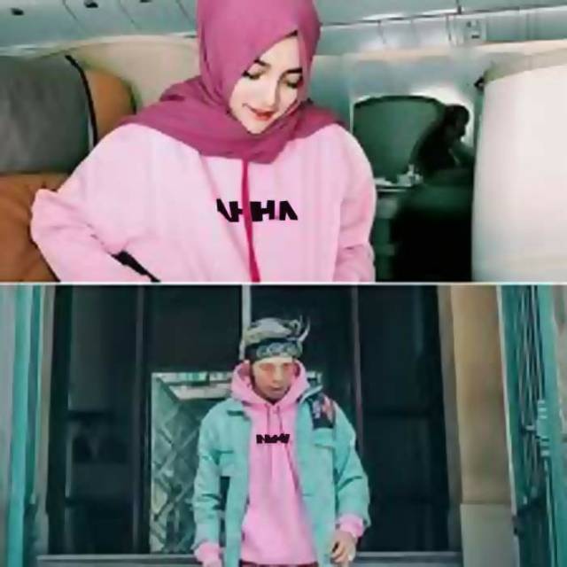 GRADE ORI - Size L XL XXL XXXL - Jaket Sweater Hoodie Premium AHHA Make It Happen Pink Fleece Tebal