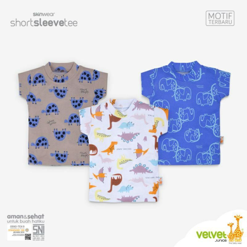 Velvet junior short sleeve tee ( baju tangan pintar ) | kaos pendek