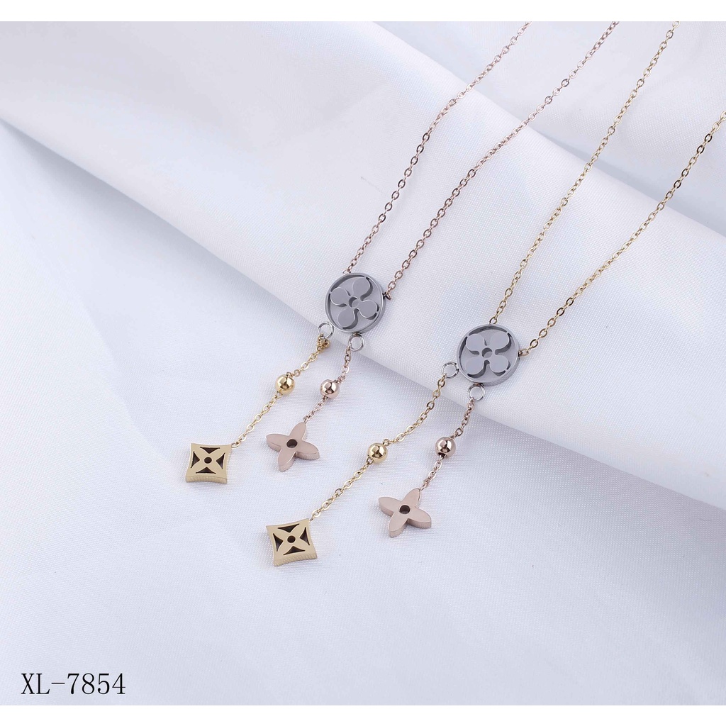 Kalung Titanium Kombinasi Perhiasan Fashion 7854