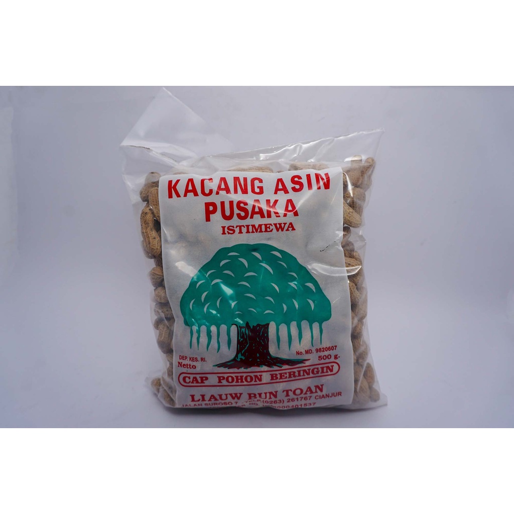 Kacang Asin Pusaka Cap Pohon Beringin 1/2 Kg