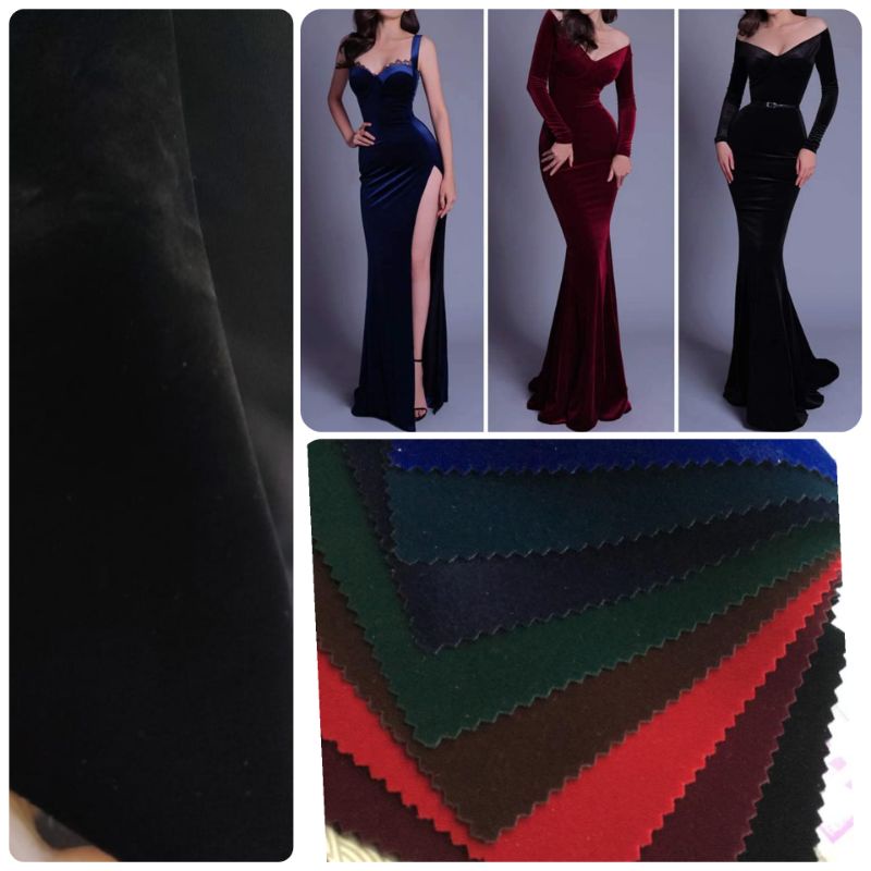 Kain Bludru Velvet Premium Dress Suede Beludru