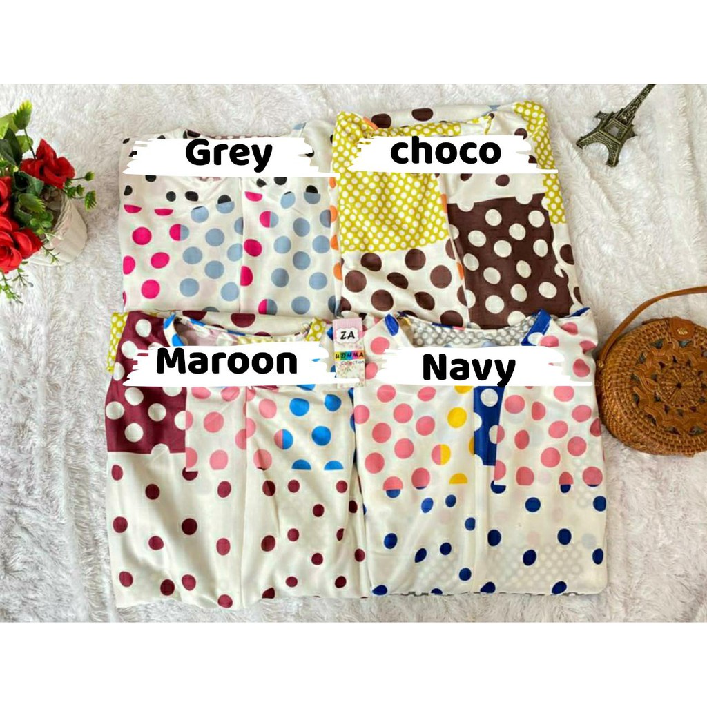 POLKA ONE SET MOTIF / SETELAN WANITA MOTIF POLKADOT