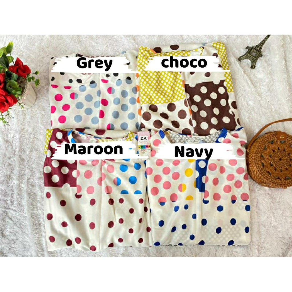 ONE SET POLKA NEW MOTIF SETELAN MOTIF POLKADOT