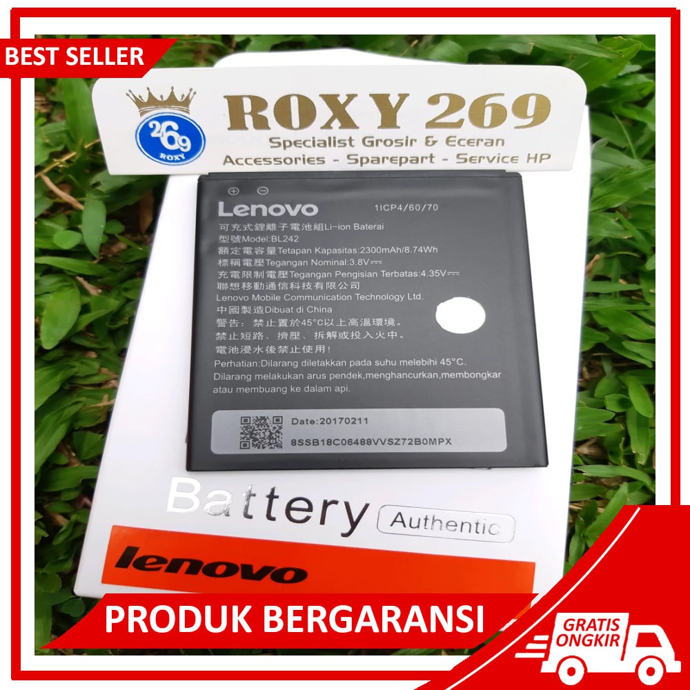 Batre Baterai Hp Lenovo A6600 Kode BL242 Original Ori Battre Batterai Batrei Battrei Baterei