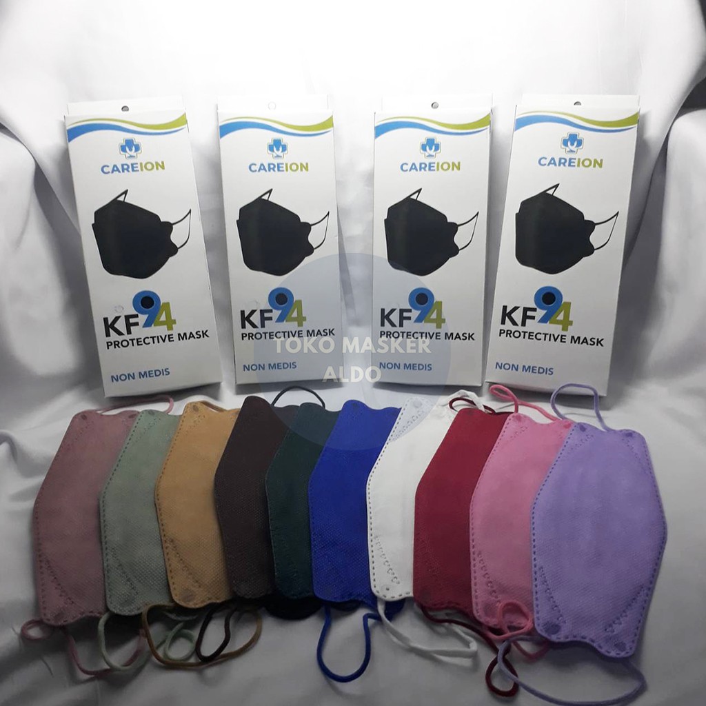 MASKER KF94 4PLY PREMIUM MASK KOREA BERWARNA WARNA WARNI 1 BOX 10PCS 4