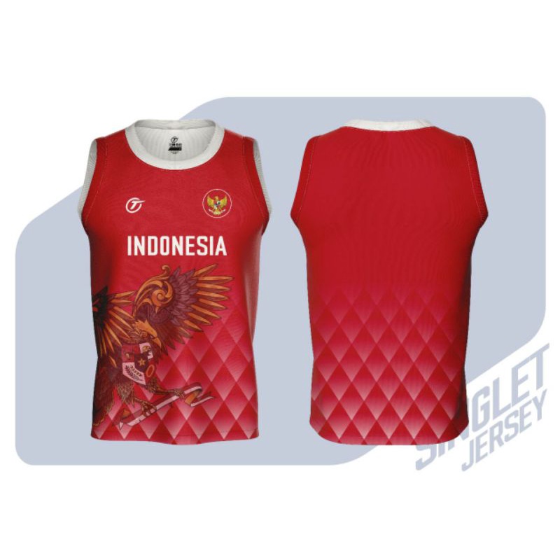 KAOS SINGLET COWOK/LEKBONG PRIA/KAOS LOGO GARUDA/KAOS FULL PRINTING