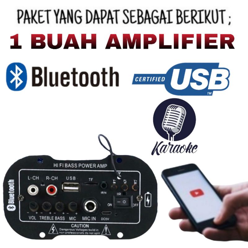 Paket Membuat Audio Di Jok MOTOR , Speaker 3R 6 Inch Ampli Karaoke 1 Mic Wireless