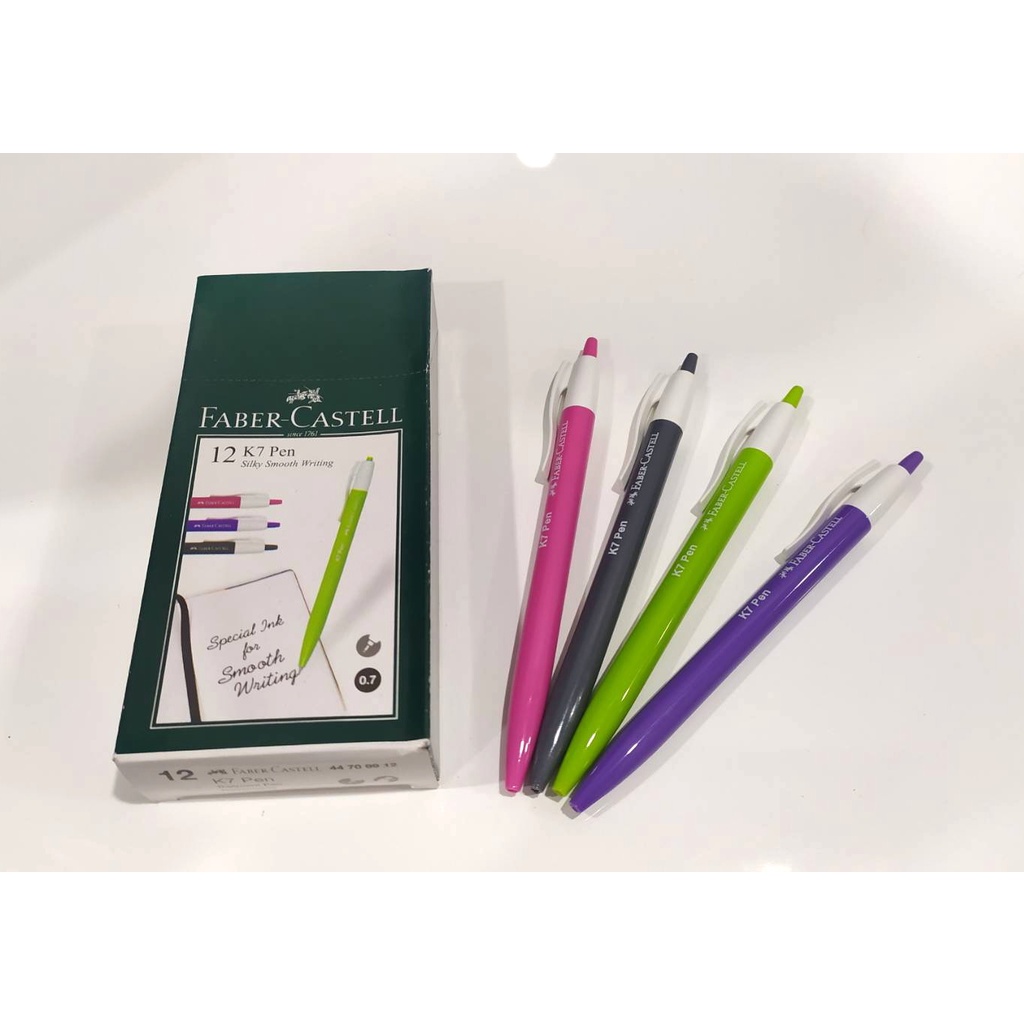 

Pulpen Faber Castell K7 0.7 mm / Ballpoint Faber Castell K-7 0.7mm Lusinan Isi 12