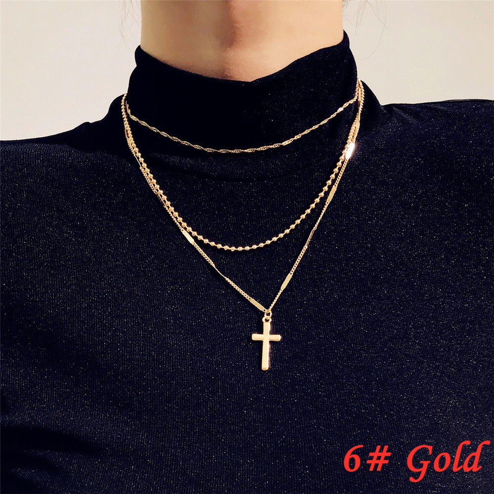 Korean Long Section Pendant Elegant Necklace Women Ladies Simple Accessories Fashion Jewelry Decor-6# Gold