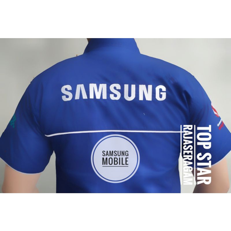 Baju Kemeja SAMSUNG Bordir Seragam Komunitas HP Gadget Kerja PDH Promo