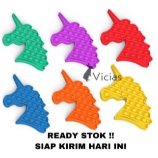 Mainan Fidget Pop It Toys Anak TERMURAH UNICORN AMONG US CRAB LOBSTER-UNICORN plos Random