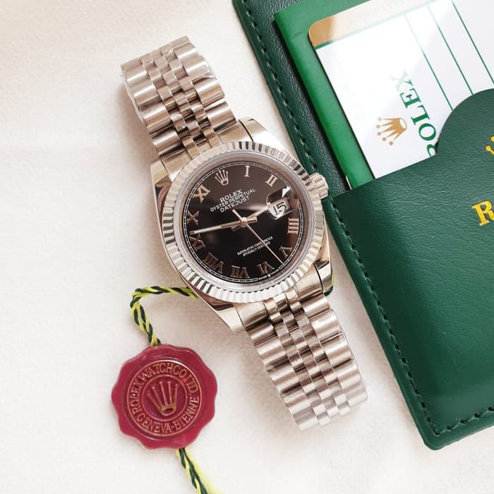 Jam Kw Super Premium Wanita Otomatis Rolex Date Just