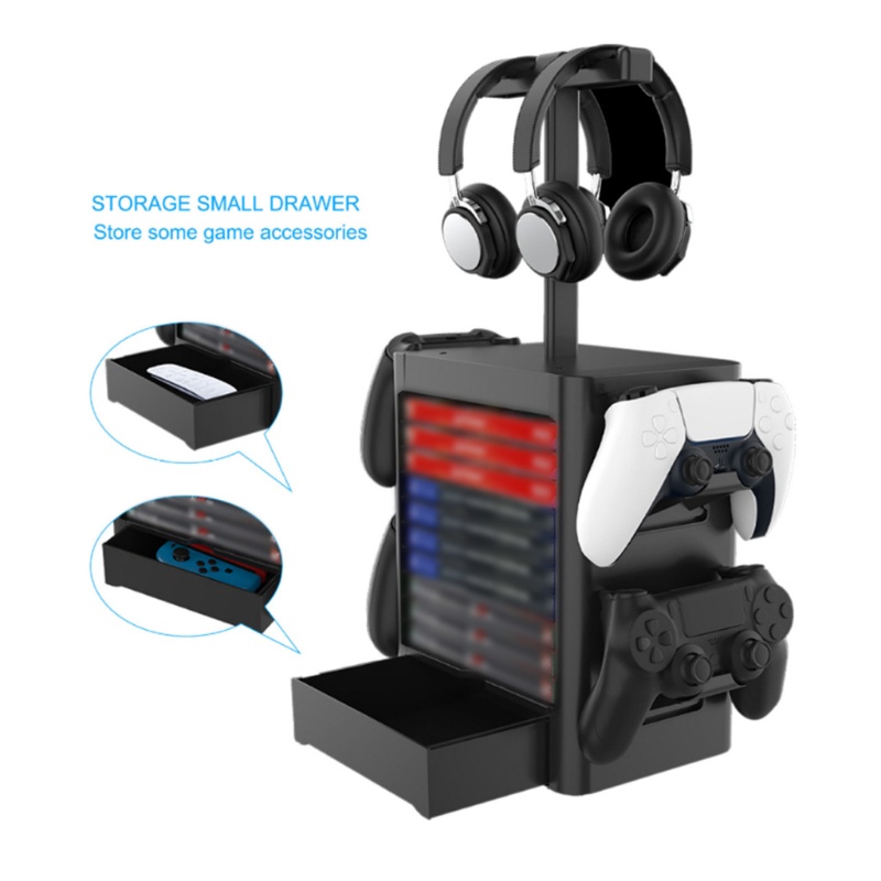 Btsg Rak Penyimpanan Multi Fungsi Holder for 4switch Game Disc Bracket Headphone