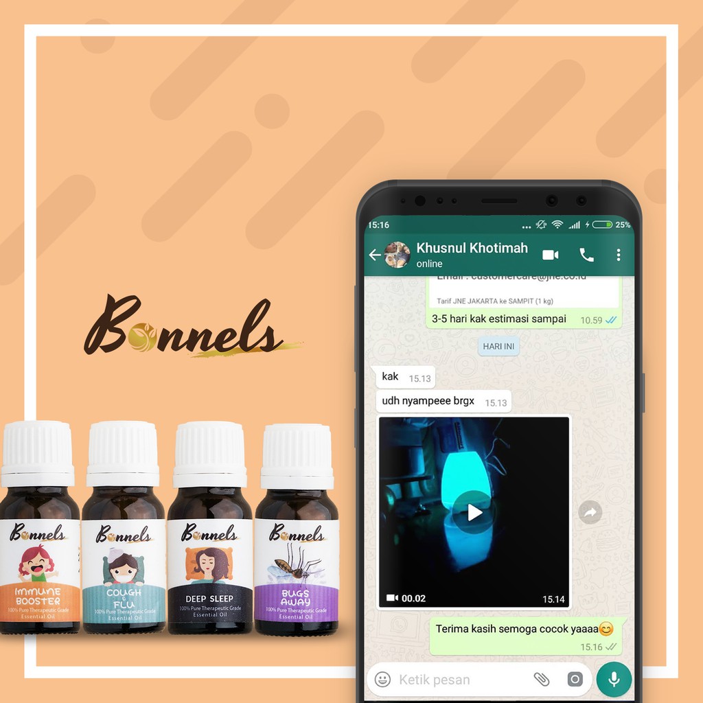 BONNELS HAPPY TUMMY ESSENTIAL OIL (Pereda Masuk Angin dan Perut Kembung)