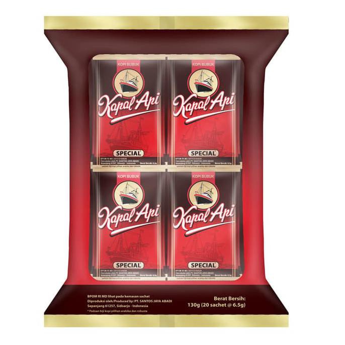 

Pack Of 6 Kapal Api Special Merah Kopi Bag (Isi 20 sachet @6.5 Gram)