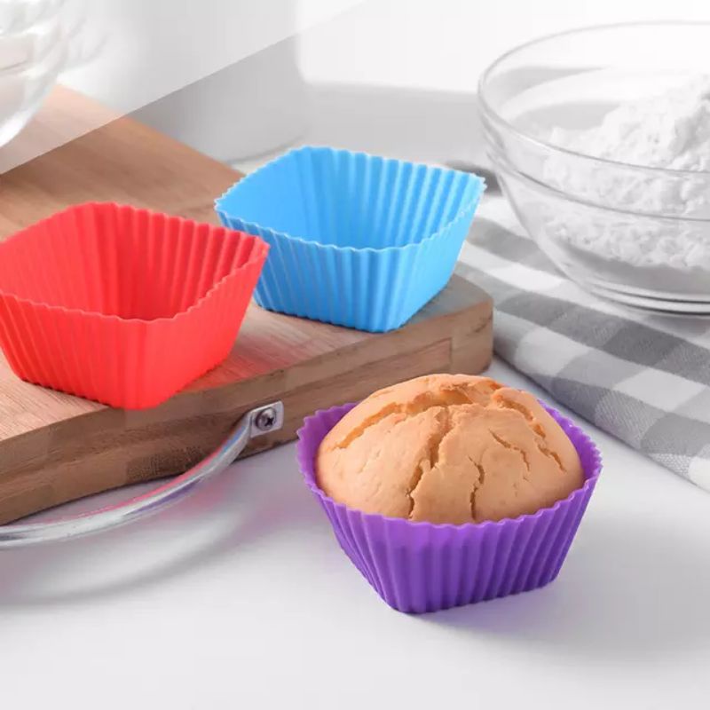 Grosir Silikon Cetakan Kue Tahan Panas Baking Cup Cake Mould Silicon