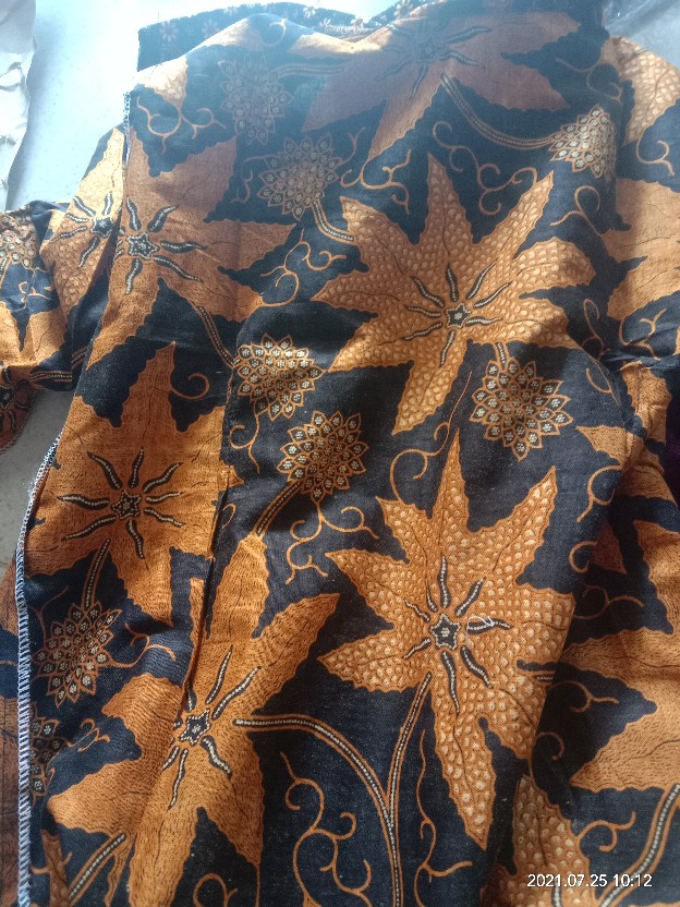 Batik Wanita Atasan Blouse Modern Model Kerah Besar Batik Kerja Wanita