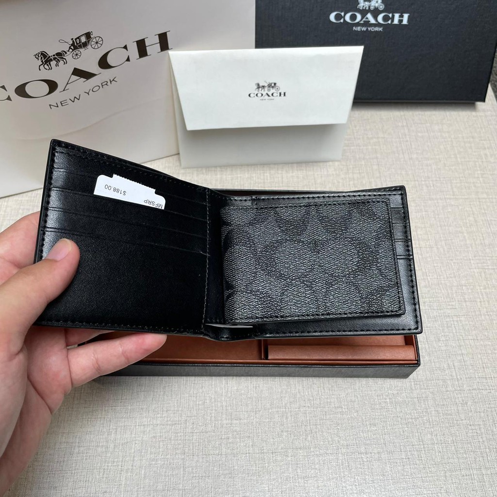 COACH Wallet Graffiti 100% ORIGINAL / Dompet Coach Dompet Pria Dompet Kulit