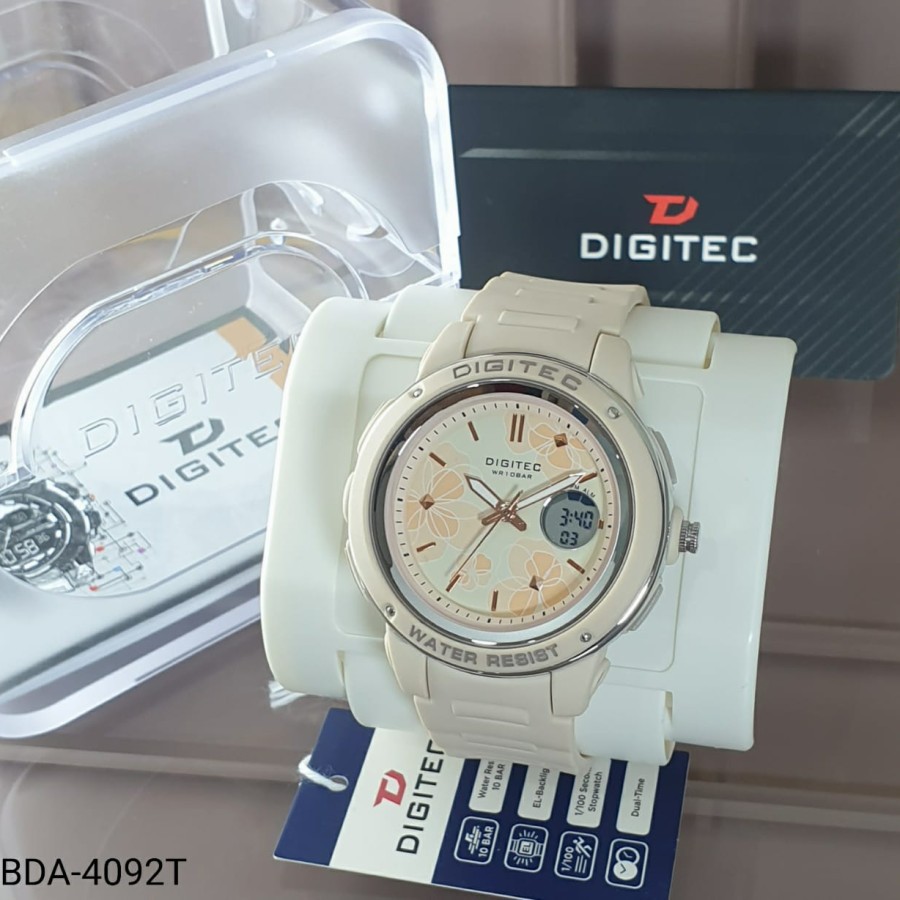 Jam Tangan Wanita Digitec 4092 / DA 4092 original Analog Digital Original Tali Rubber