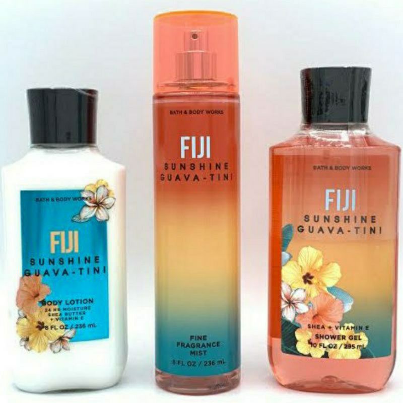 BATH &amp; BODY WORKS BBW FIJI SUNSHINE GUAVA TINI SERIES MIST LOTION SHOWER GEL BODY CREAM HAND CREAM SHOWER GEL BODY CREAM LOTION MIST WASH WALLFLOWER ROOMSPRAY SCENTPORTABLE GENTLE GEL DEEP CLEANSING GENTLE FOAMING CREAMY LUXE