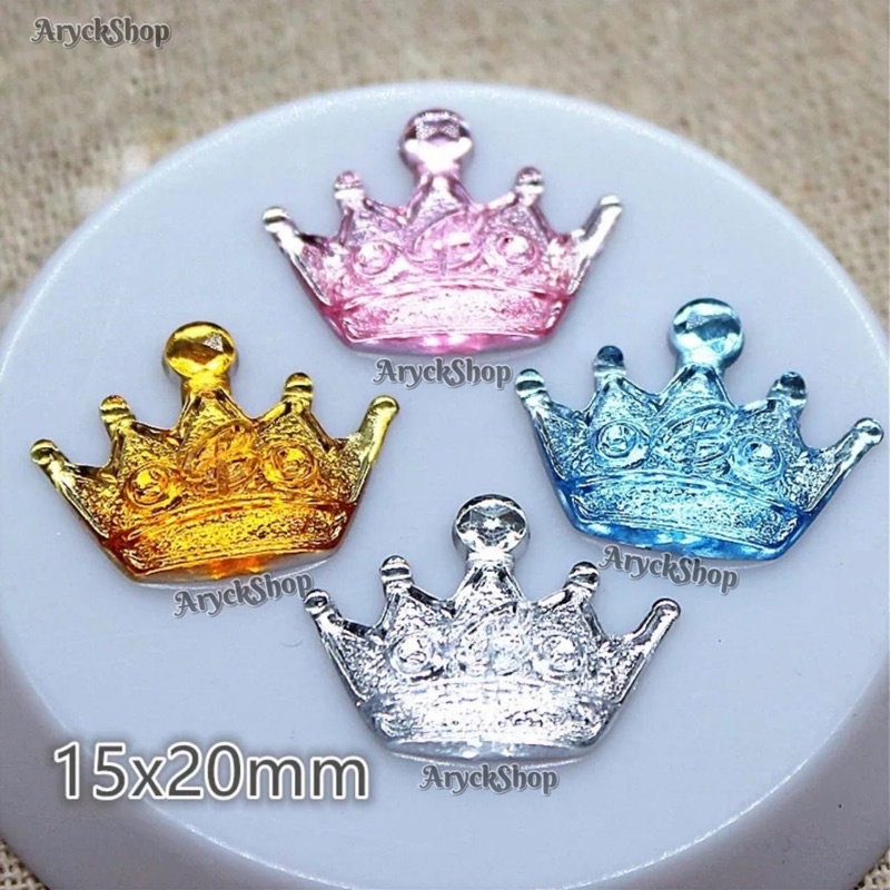 CROWN RINGAN 15x20mm Isi 10pcs Bahan Mahkota untuk tasbih digital bling blink ukuran