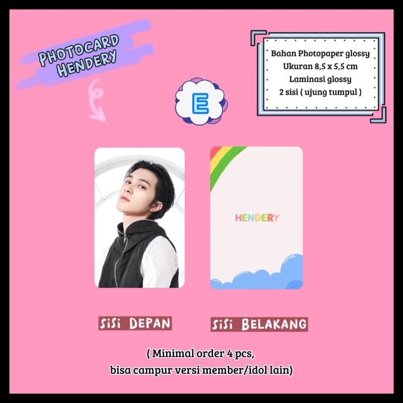 Photocard NCT - Hendery / Photocard Unofficial / Photocard Hendery