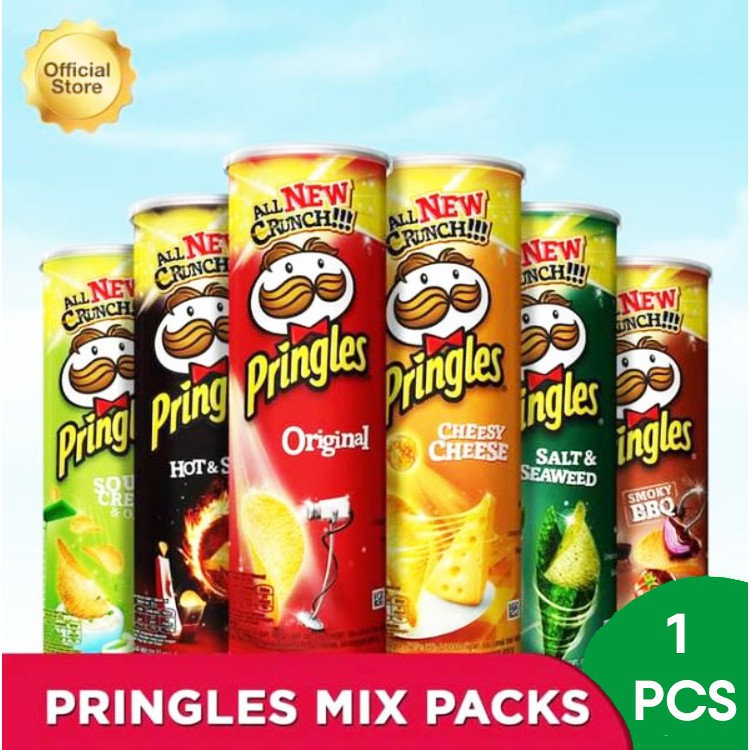 

Pringles Potato Crisps Chips Keripik Kentang Semua Varian Rasa 107 gr