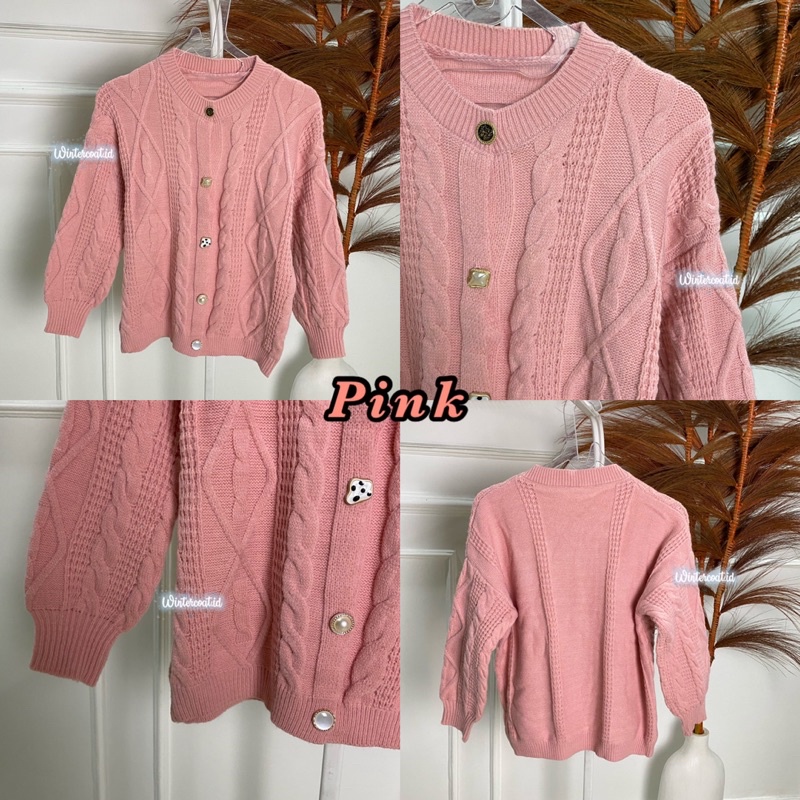 Cardigan rajut import kardigan korea wanita jaket hangat premium clarissa