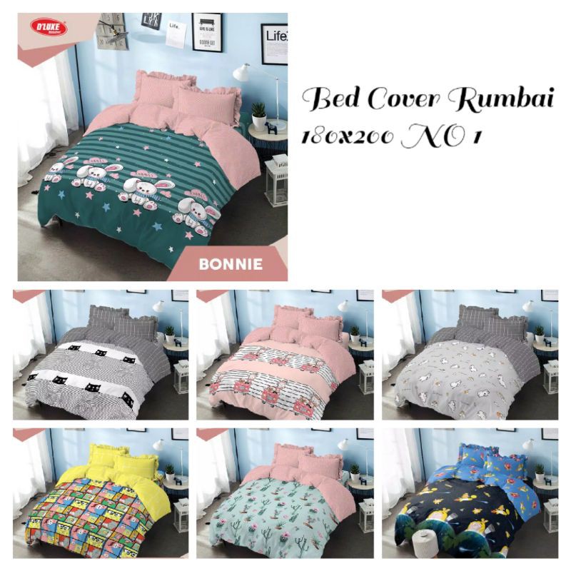 Kintakun Bed Cover Set Rumbai Deluxe King 180x200 No 1 Motif Karakter Anak Catline Terbaru Terlaris Shopee Indonesia