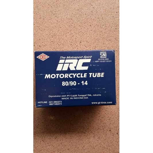 Ban Dalam IRC 80/90-14 Motor Matic