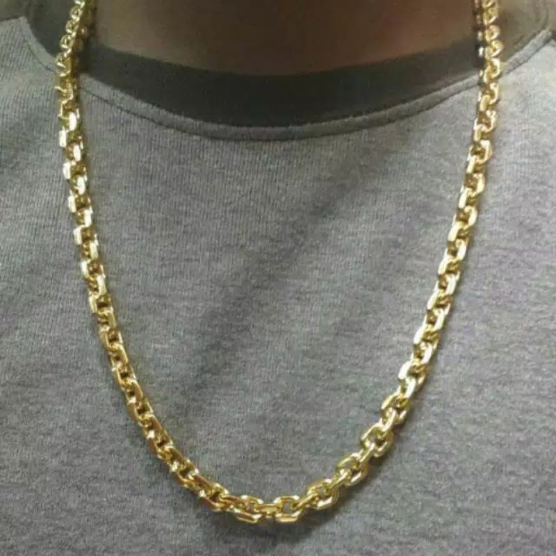 kalung rantai medan lapis emas 24k
