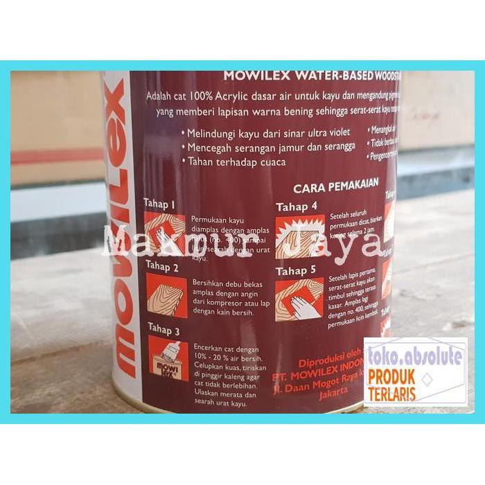 Gf7Fthfy- Mowilex Woodstain Plitur Water Based Wood Stain Air Premium Eksterior - Forest Green