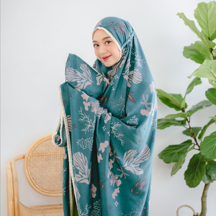 Mukena Zianisa Kombinasi Haneen Series Allsize - Green