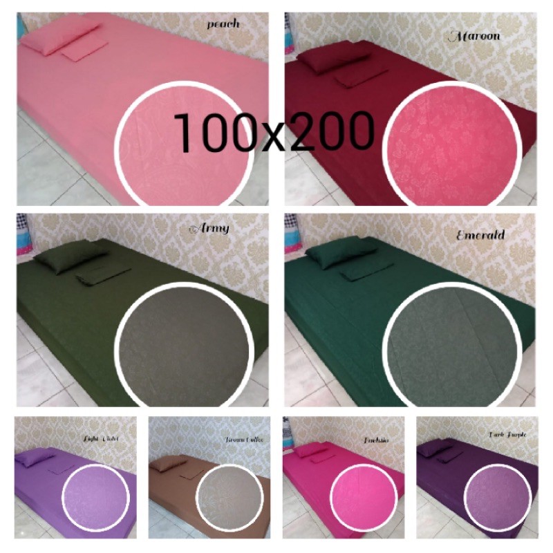 (HARGA KONVEKSI) SPREI EMBOS POLOS PREMIUM TERMURAH