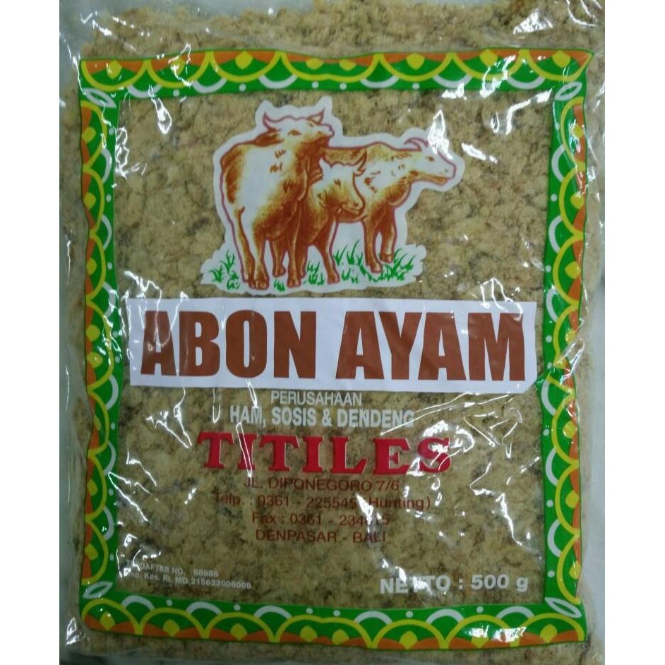 Titiles Abon Ayam / Sapi / Babi / Ikan Oleh-Oleh Khas Bali