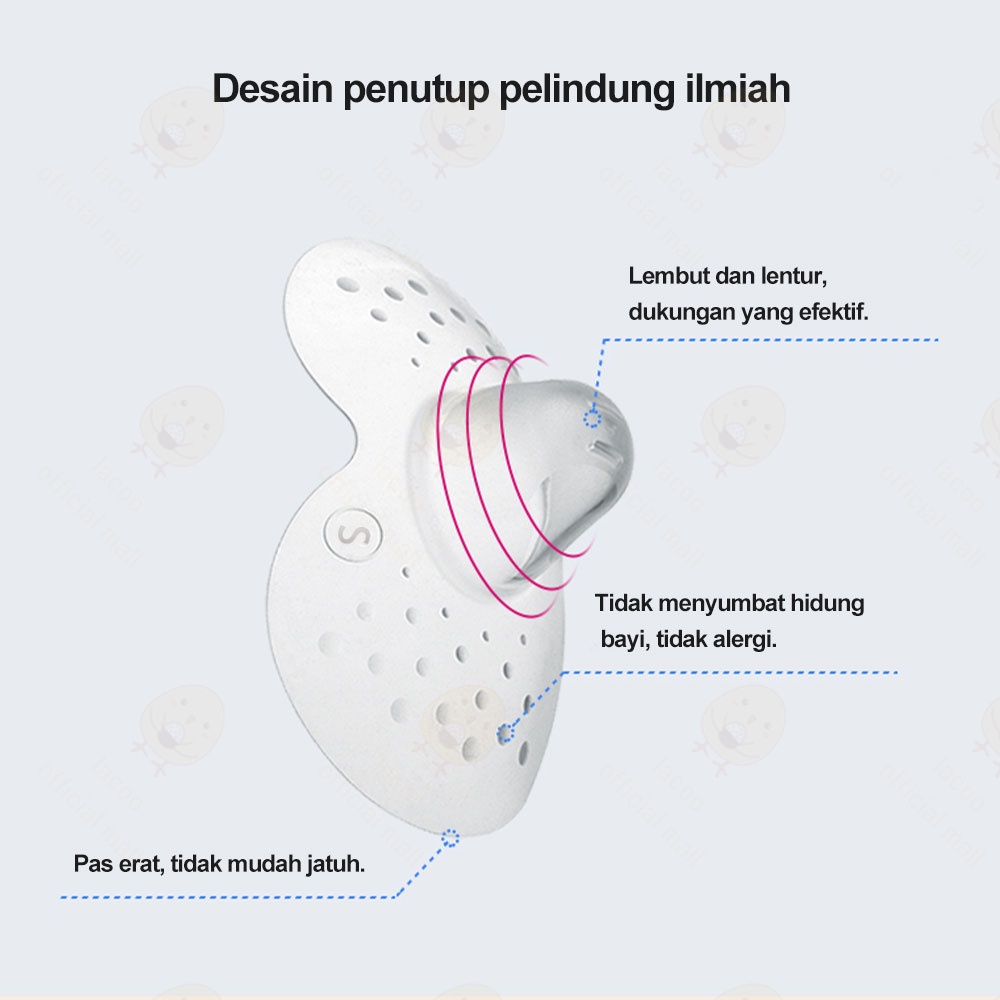 Lacoo 2pcs Pelindung puting ibu menyusui bahan silikon Nipple breast shield BPA Free Nipple cover protector