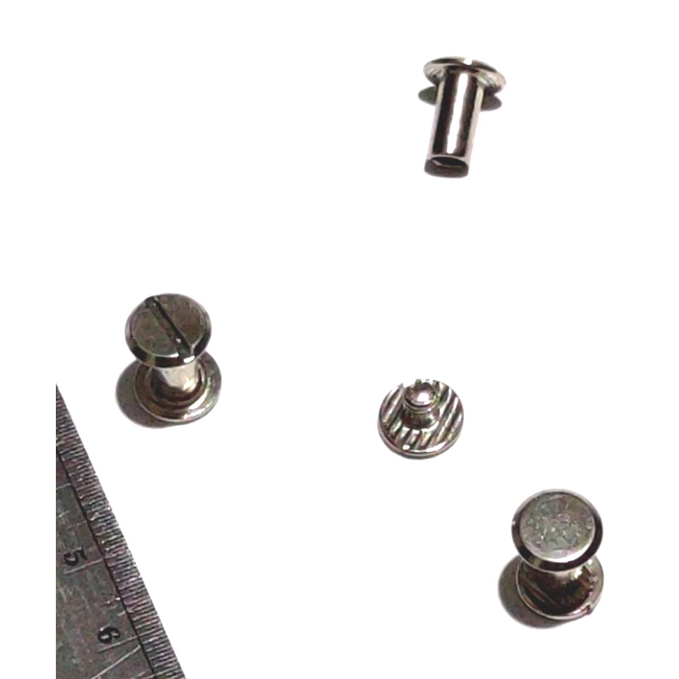 

Baut Jilid buku 10 mm (obeng minus) warna silver nikel