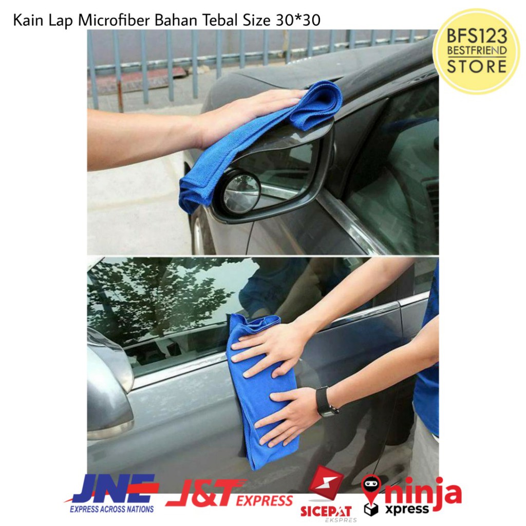 Kain Lap Microfiber Bahan Tebal Size 30x30 Cm