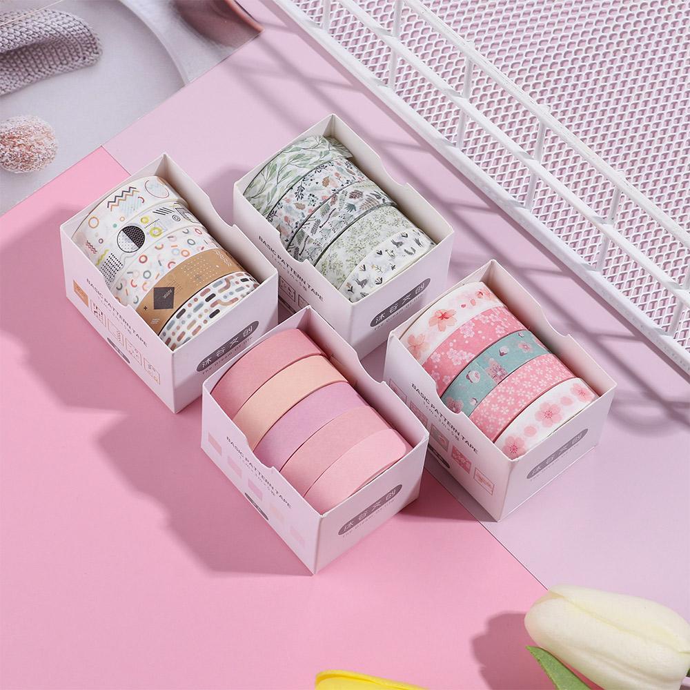 Nanas 花合5 Lusin.Ng Tape Grid Sakura Washi Diy Alat Tulis Hadiah Sekolah Supplier