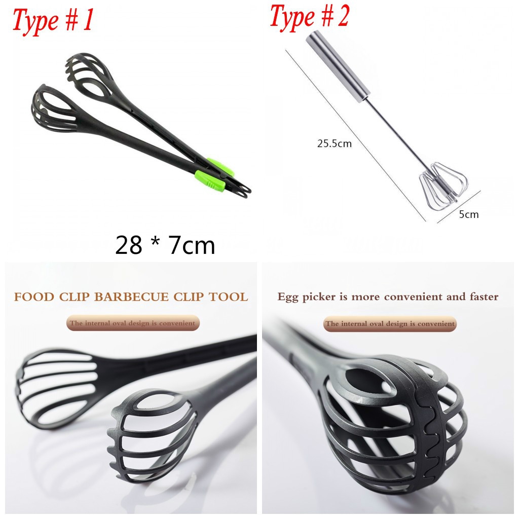 Whisk Mixer Pengaduk Telur Cream/Eggbeater Nylon Multifungsi/Penjepit Makanan Dual use Manual Mixer Baking Tools/Aksesoris Dapur Gadget Tools/Pengocok Pengocok Kue Blender Beater