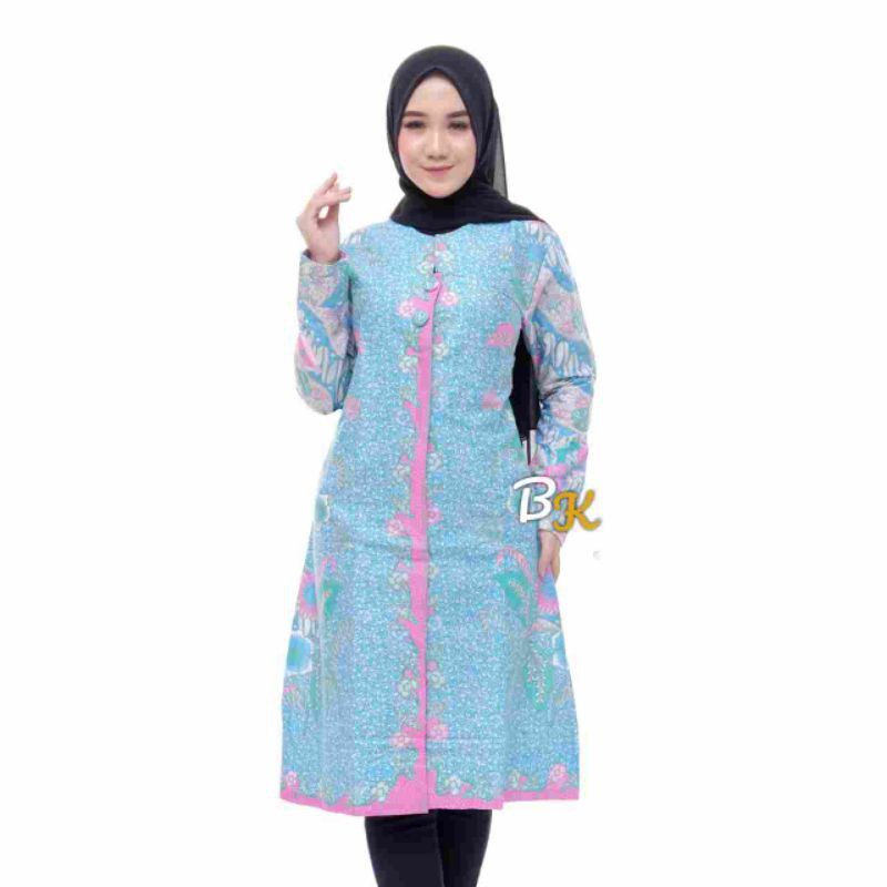 Tunik Batik Soft - Atasan Baju Wanita Lengan Panjang