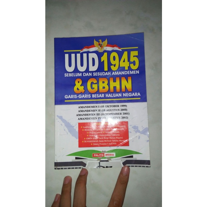 Jual Buku UUD 1945 Sebelum Dan Sesudah Amandemen Dan GBHN Bekas ...