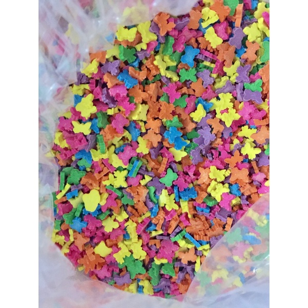 

CONFETTI PERMEN GULA WARNA WARNI Model Butterfly Sprinkle 15 Gram