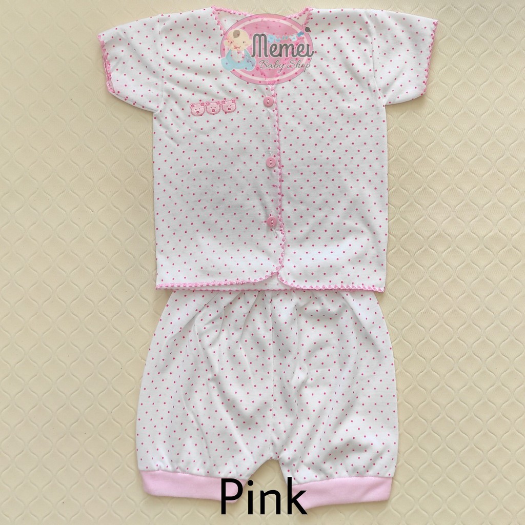 Setelan bayi pendek POLKADOT perlengkapan bayi lahir