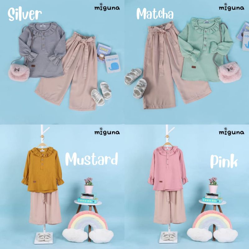 READY..‼️ (USIA 4-12 TH) SETELAN ANAK DAILY SET AIRA BY MIGUNA