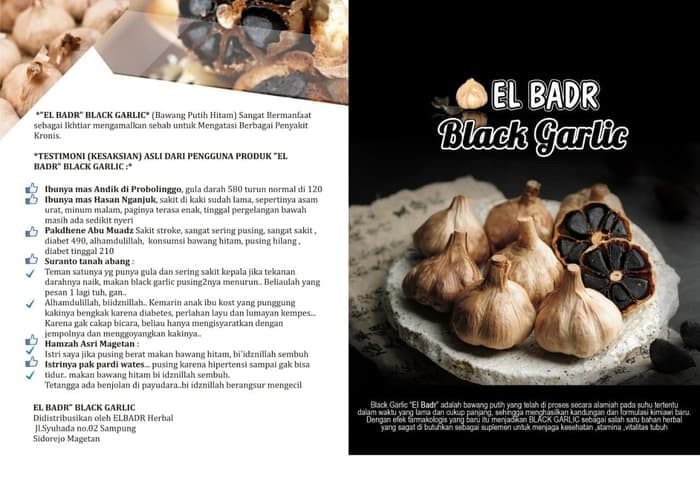 

Black Garlic El Badr Bawang Hitam 100 gr