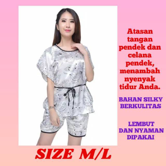 BAJU TIDUR WANITA SEXY DEWASA PIYAMA MURAH SETELAN SET ...