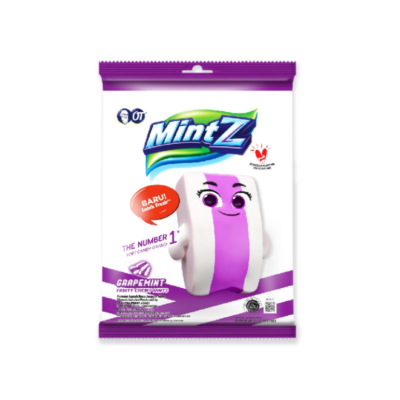 

Permen Mintz Grapemint Fruity Chewy Mints 115 gram